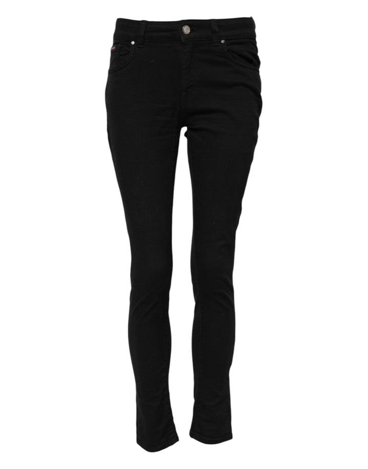 Dolce &amp; Gabbana Sample Sale Dolce &amp; Gabbana Black Skinny Cotton Mid Waisted Denim Jeans - | Designer outlet