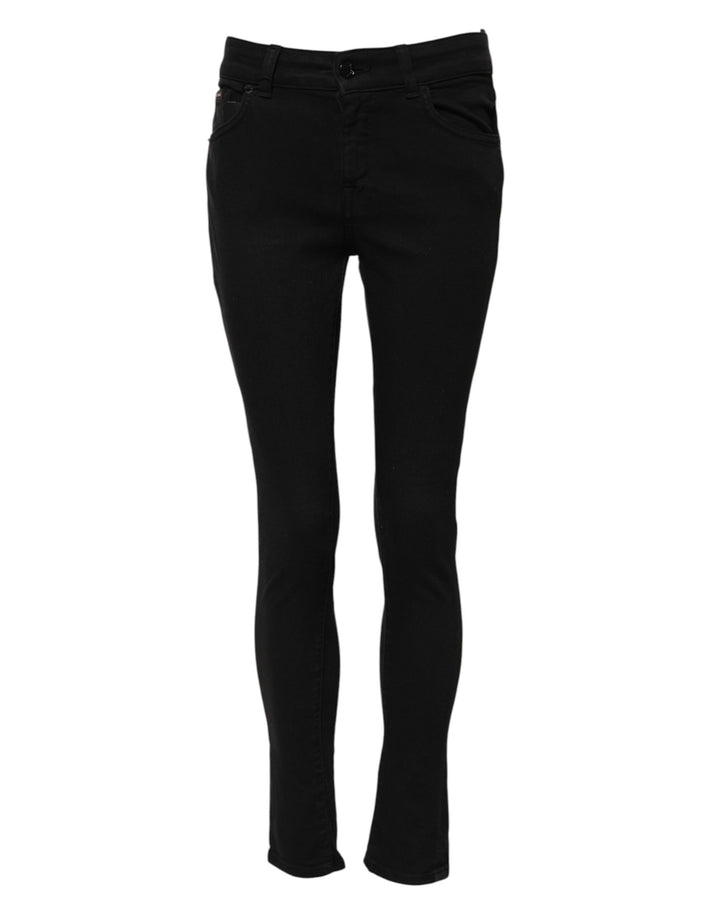 Dolce &amp; Gabbana Sample Sale Dolce &amp; Gabbana Black Cotton Skinny Mid Waisted Denim Jeans - | Designer outlet