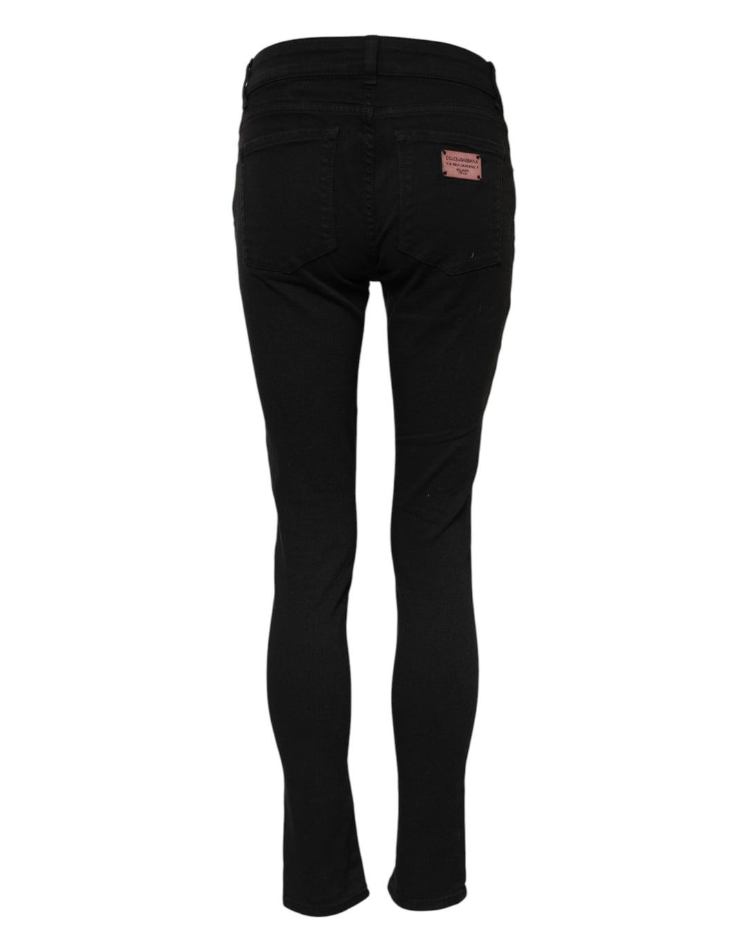 Dolce &amp; Gabbana Sample Sale Dolce &amp; Gabbana Black Cotton Skinny Mid Waisted Denim Jeans - | Designer outlet