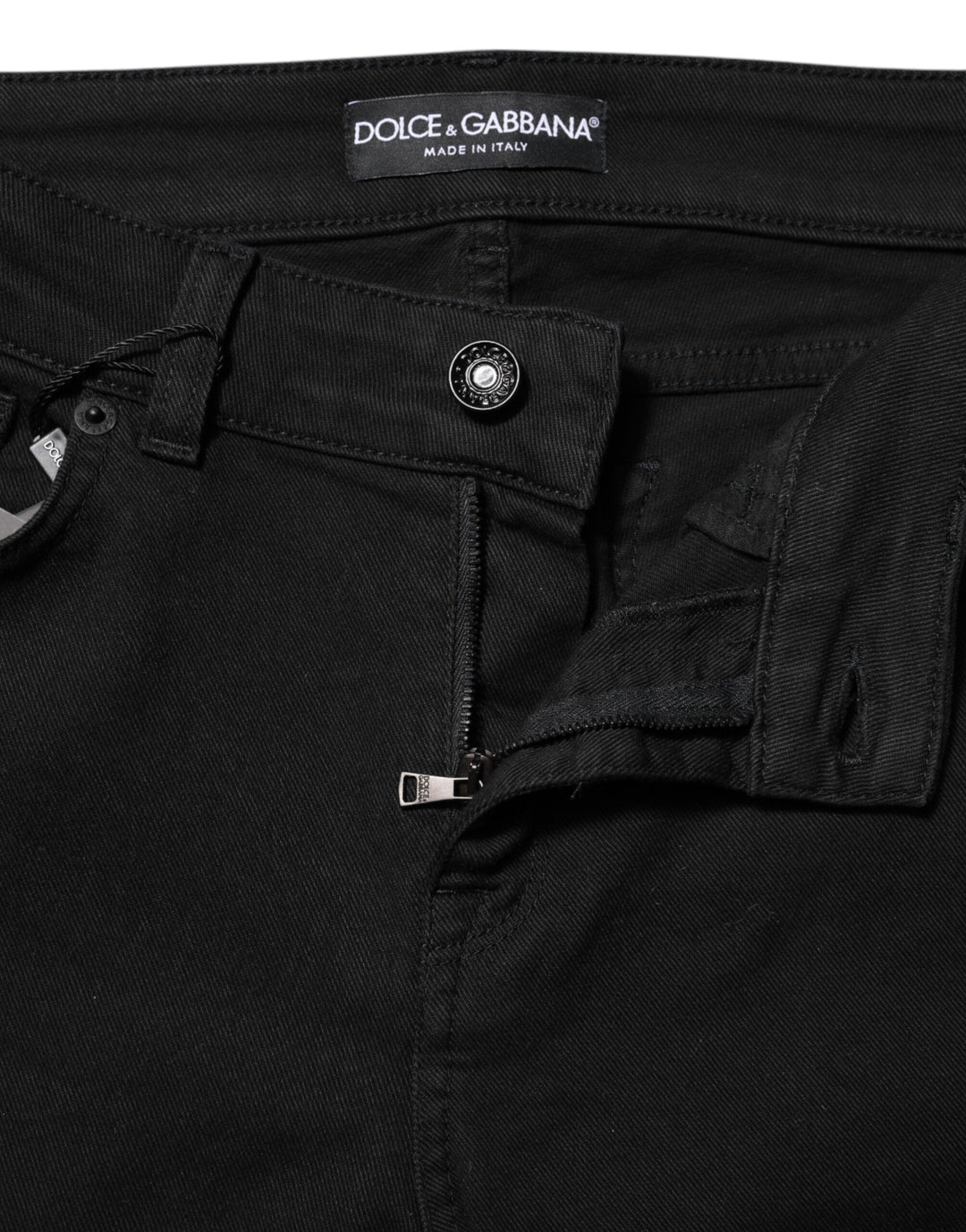 Dolce &amp; Gabbana Sample Sale Dolce &amp; Gabbana Black Cotton Skinny Mid Waisted Denim Jeans - | Designer outlet