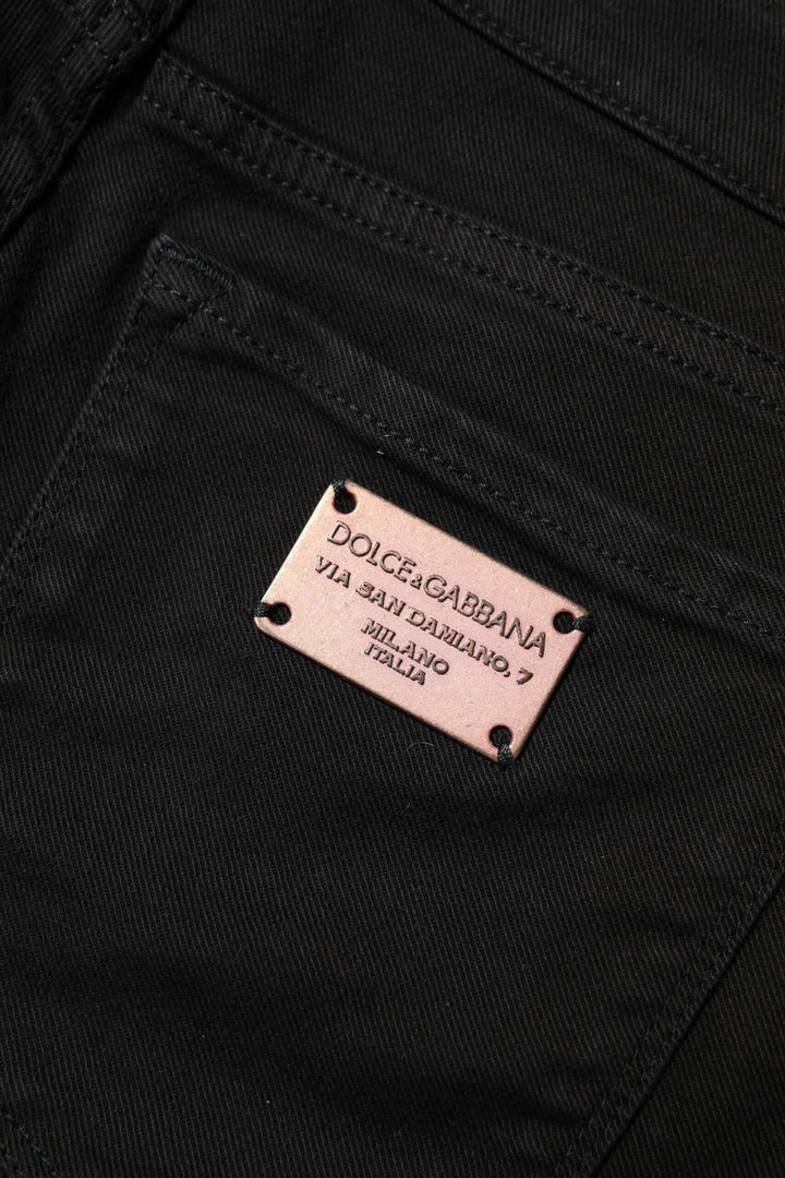 Dolce &amp; Gabbana Sample Sale Dolce &amp; Gabbana Black Cotton Skinny Mid Waisted Denim Jeans - | Designer outlet