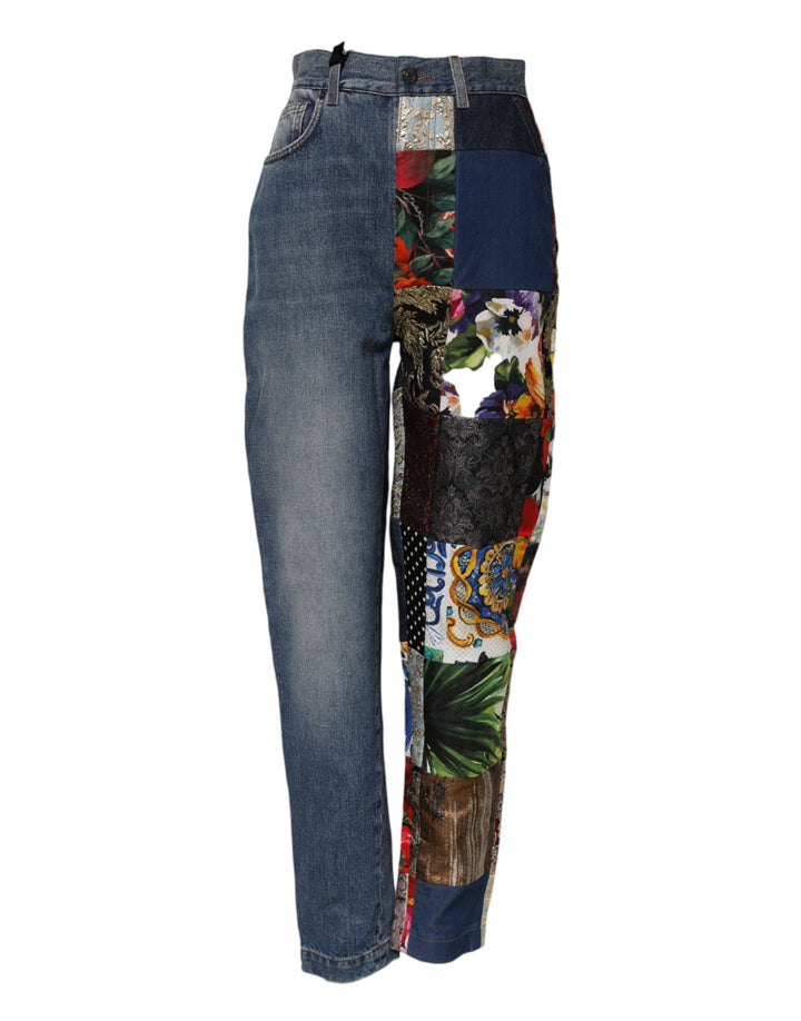 Dolce &amp; Gabbana Sample Sale Dolce &amp; Gabbana Blue AMBER Patchwork High Waist Denim Jeans - | Designer outlet