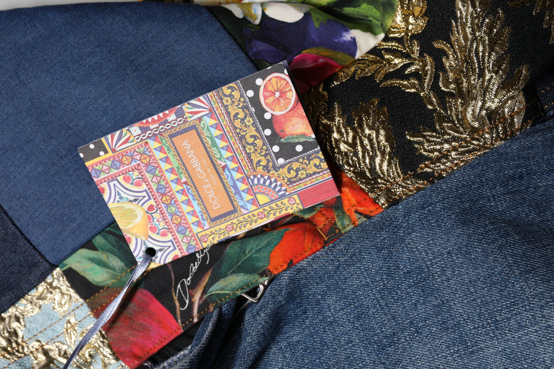 Dolce &amp; Gabbana Sample Sale Dolce &amp; Gabbana Blue AMBER Patchwork High Waist Denim Jeans - | Designer outlet