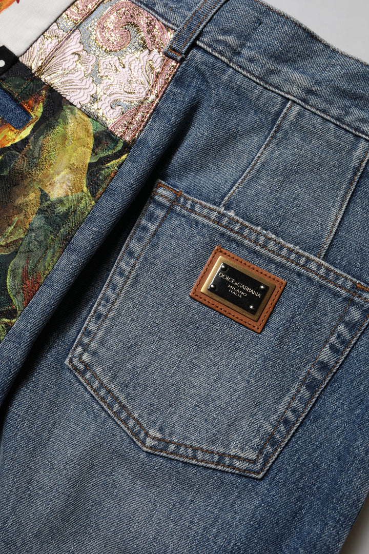 Dolce &amp; Gabbana Sample Sale Dolce &amp; Gabbana Blue AMBER Patchwork High Waist Denim Jeans - | Designer outlet
