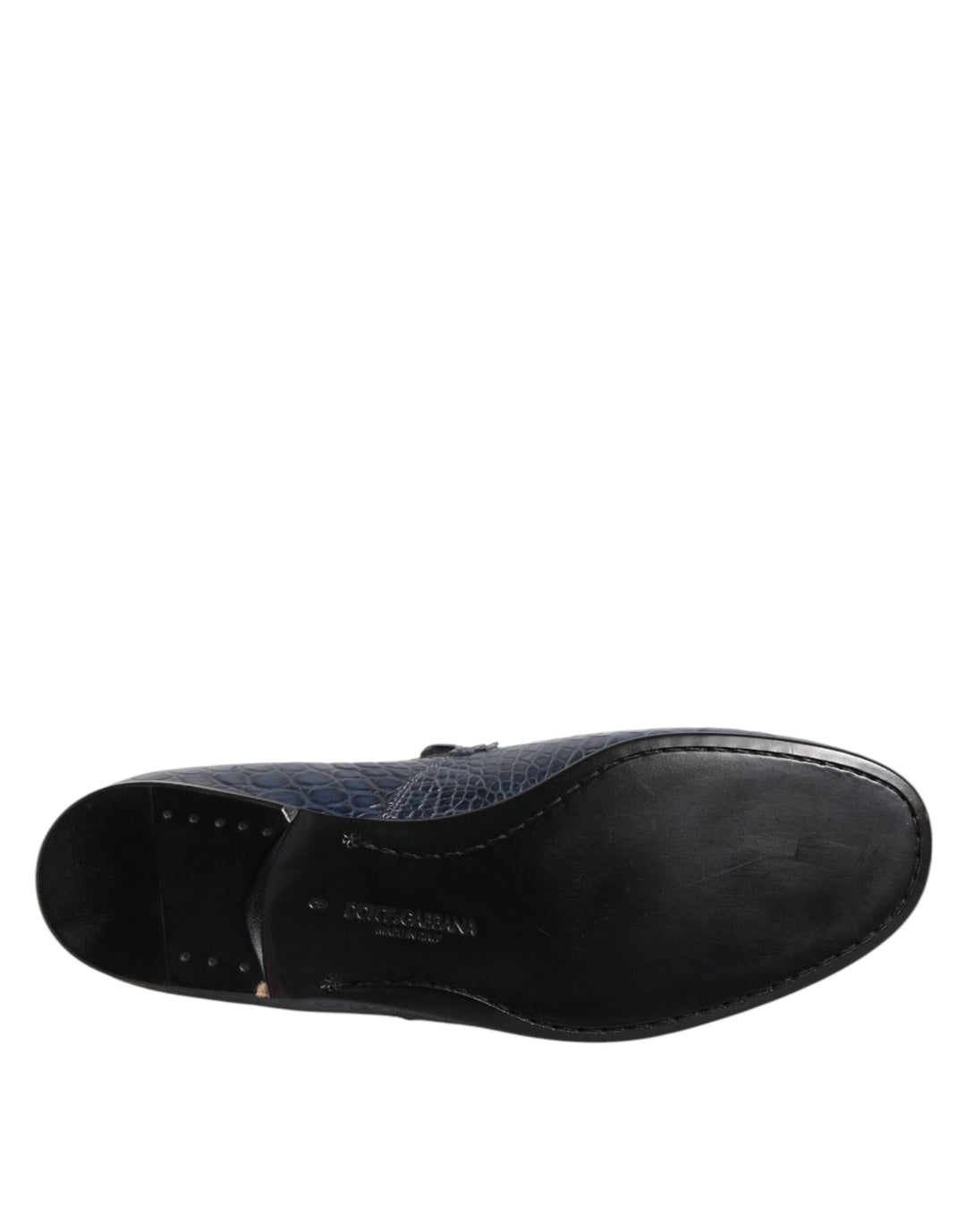 Dolce & Gabbana Blue Exotic Leather Slip On Loafers Men Dress Shoes by Dolce & Gabbana outlet now on sale