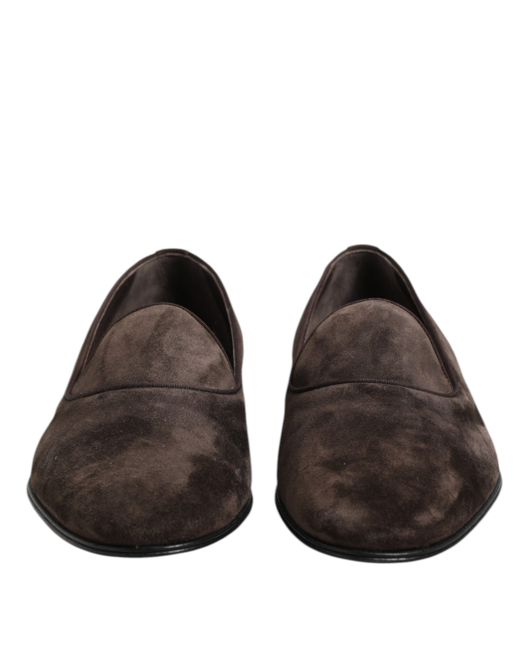 Dolce &amp; Gabbana Brown Velvet Leather Slip On Loafers Shoes by Dolce &amp; Gabbana outlet now on sale