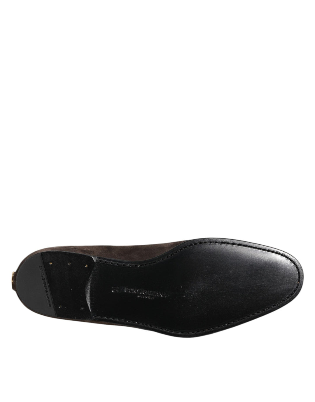Dolce &amp; Gabbana Brown Velvet Leather Slip On Loafers Shoes by Dolce &amp; Gabbana outlet now on sale