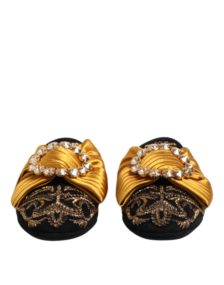 Dolce &amp; Gabbana Multicolor Embellished Flat Sandals Shoes by Dolce &amp; Gabbana outlet now on sale