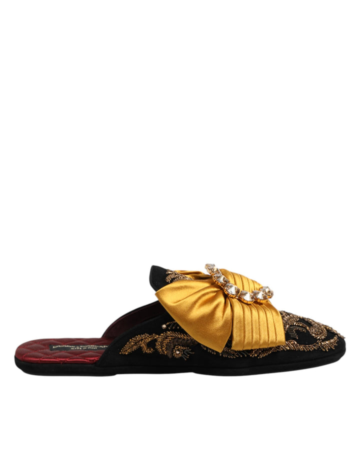 Dolce &amp; Gabbana Multicolor Embellished Flat Sandals Shoes by Dolce &amp; Gabbana outlet now on sale