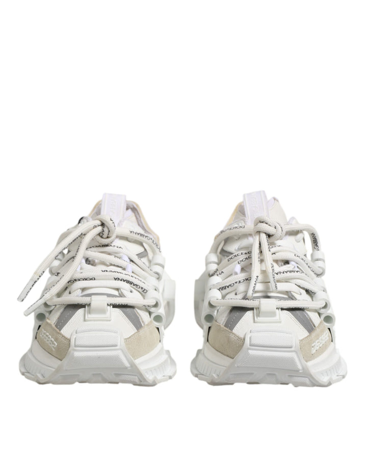 Dolce &amp; Gabbana White Gray Low Top Space Sneakers Shoes by Dolce &amp; Gabbana outlet now on sale