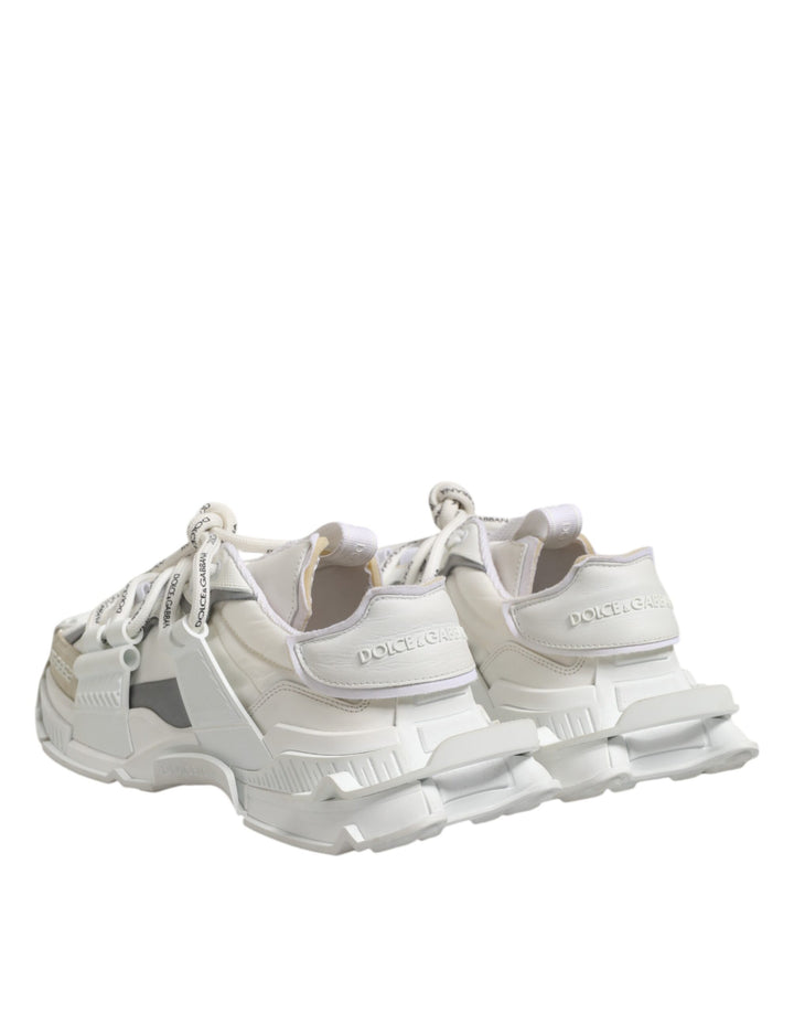 Dolce &amp; Gabbana White Gray Low Top Space Sneakers Shoes by Dolce &amp; Gabbana outlet now on sale