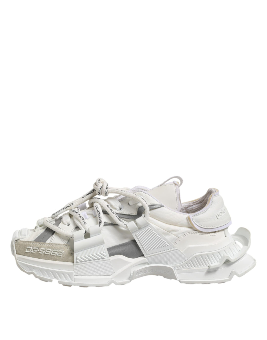 Dolce &amp; Gabbana White Gray Low Top Space Sneakers Shoes by Dolce &amp; Gabbana outlet now on sale