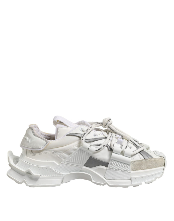 Dolce &amp; Gabbana White Gray Low Top Space Sneakers Shoes by Dolce &amp; Gabbana outlet now on sale