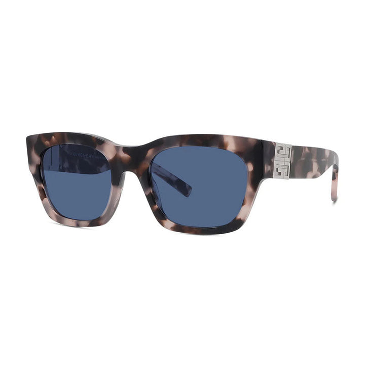 Givenchy Sunglasses Square Full Rim, Coloured Havana Frame and Blue Lens GV40072I55V