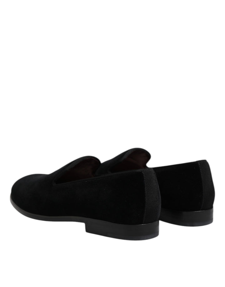 Dolce &amp; Gabbana Sample Sale Dolce &amp; Gabbana Black Velvet Slip On Loafers Formal Shoes - | Designer outlet