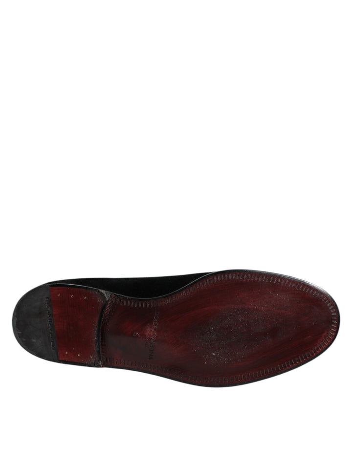 Dolce &amp; Gabbana Sample Sale Dolce &amp; Gabbana Black Velvet Slip On Loafers Formal Shoes - | Designer outlet