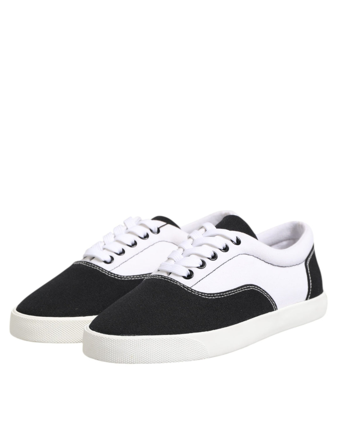 Dolce &amp; Gabbana Sample Sale Dolce &amp; Gabbana Black Cotton Canvas Lace Up Men Sneakers Shoes - | Designer outlet