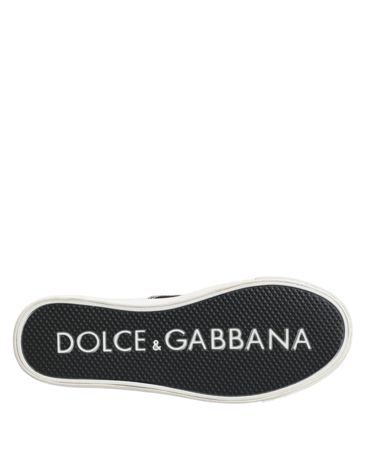 Dolce &amp; Gabbana Sample Sale Dolce &amp; Gabbana Black Cotton Canvas Lace Up Men Sneakers Shoes - | Designer outlet