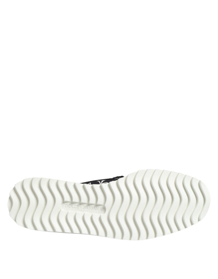 Dolce &amp; Gabbana Sample Sale Dolce &amp; Gabbana Black Slip On Printed Men Loafers Shoes - | Designer outlet