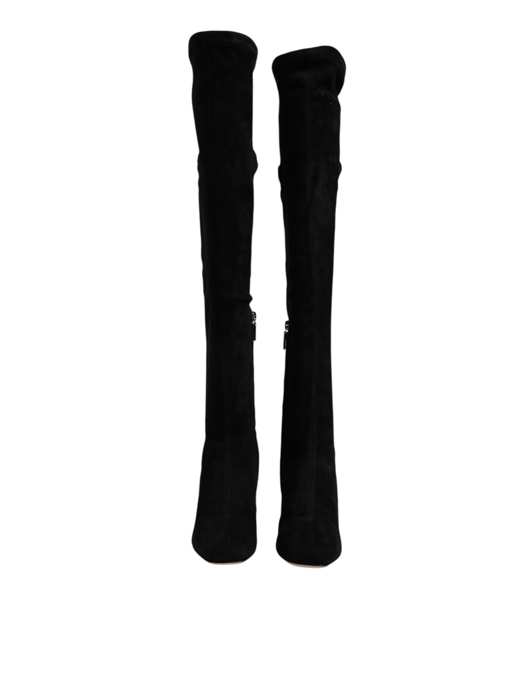 Dolce &amp; Gabbana Black Suede Leather Knee High Boots Shoes by Dolce &amp; Gabbana outlet now on sale