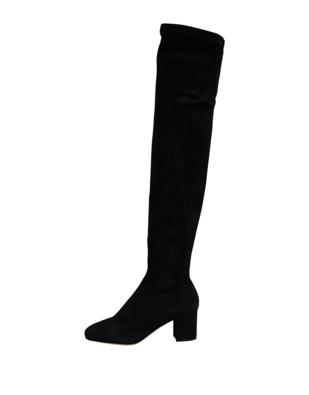 Dolce &amp; Gabbana Black Suede Leather Knee High Boots Shoes by Dolce &amp; Gabbana outlet now on sale