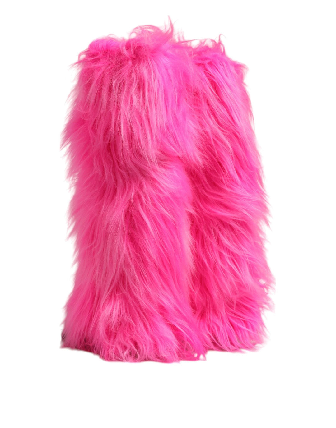 Dolce &amp; Gabbana Sample Sale Dolce &amp; Gabbana Pink Faux Fur Leather High Heels Boots Shoes - | Designer outlet