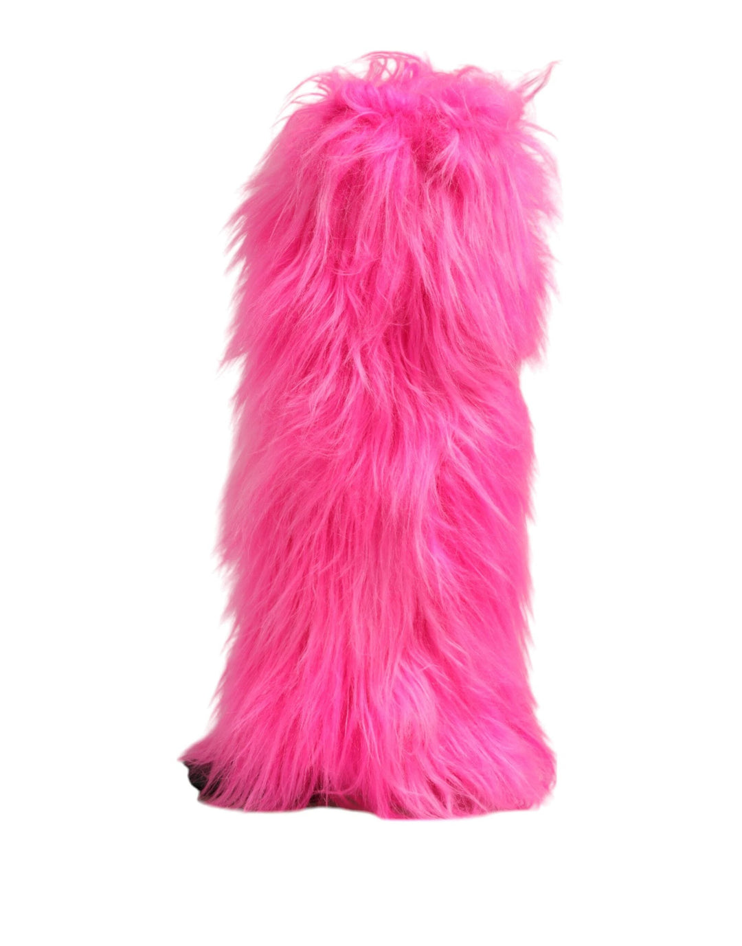 Dolce &amp; Gabbana Sample Sale Dolce &amp; Gabbana Pink Faux Fur Leather High Heels Boots Shoes - | Designer outlet