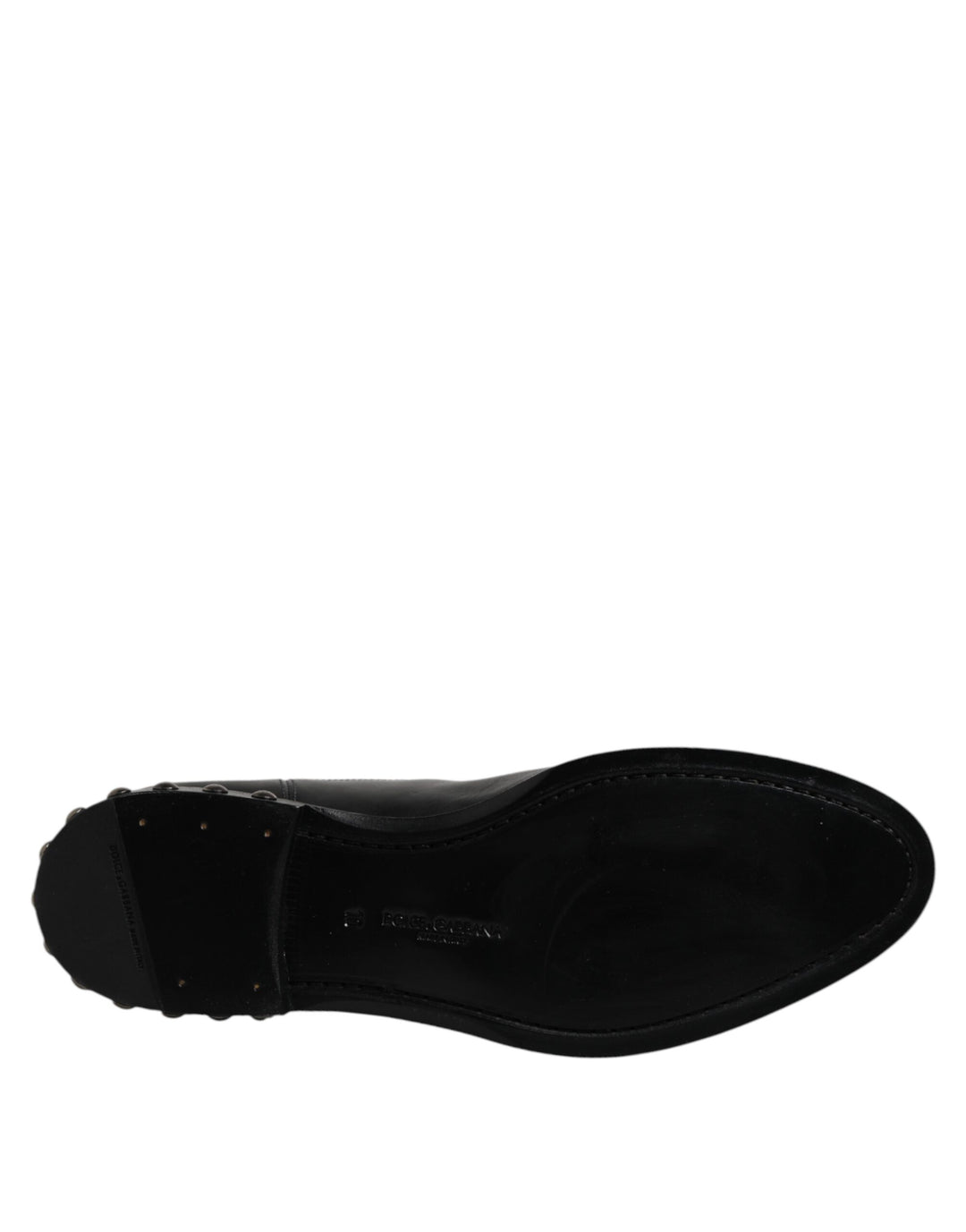 Dolce &amp; Gabbana Sample Sale Dolce &amp; Gabbana Black Leather Logo Ankle Boots Studded Shoes - | Designer outlet