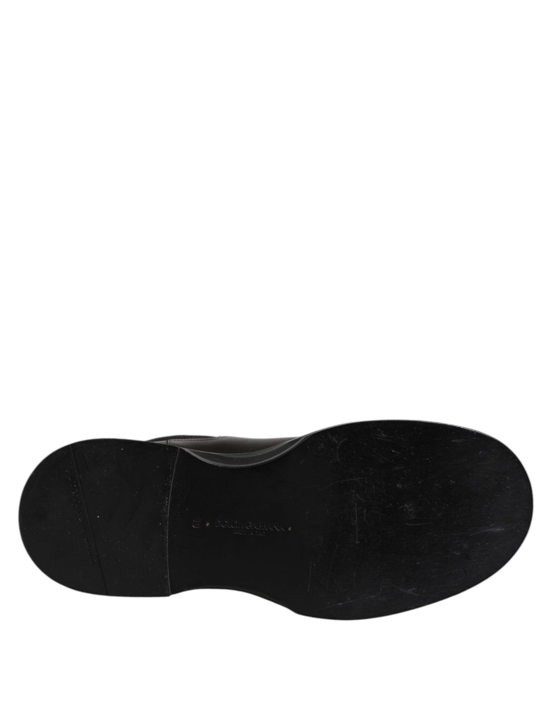 Dolce &amp; Gabbana Black Leather Mid Calf Boots Flats Shoes by Dolce &amp; Gabbana outlet now on sale