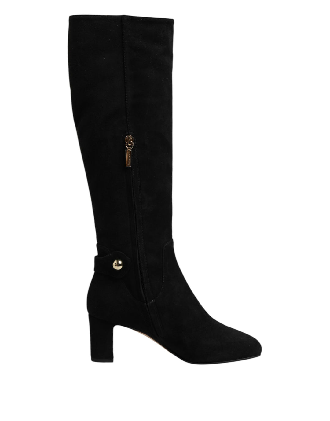 Dolce &amp; Gabbana Sample Sale Dolce &amp; Gabbana Black Suede Leather Knee High Boots Shoes - | Designer outlet