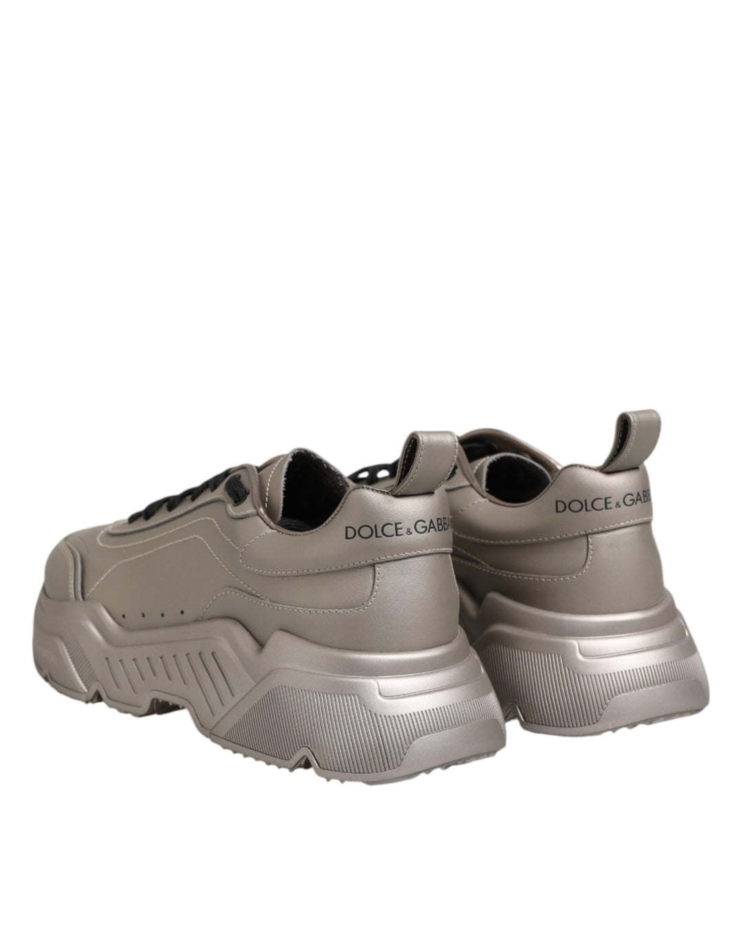 Dolce &amp; Gabbana Silver DAYMASTER Leather Men Sneakers Shoes by Dolce &amp; Gabbana outlet now on sale