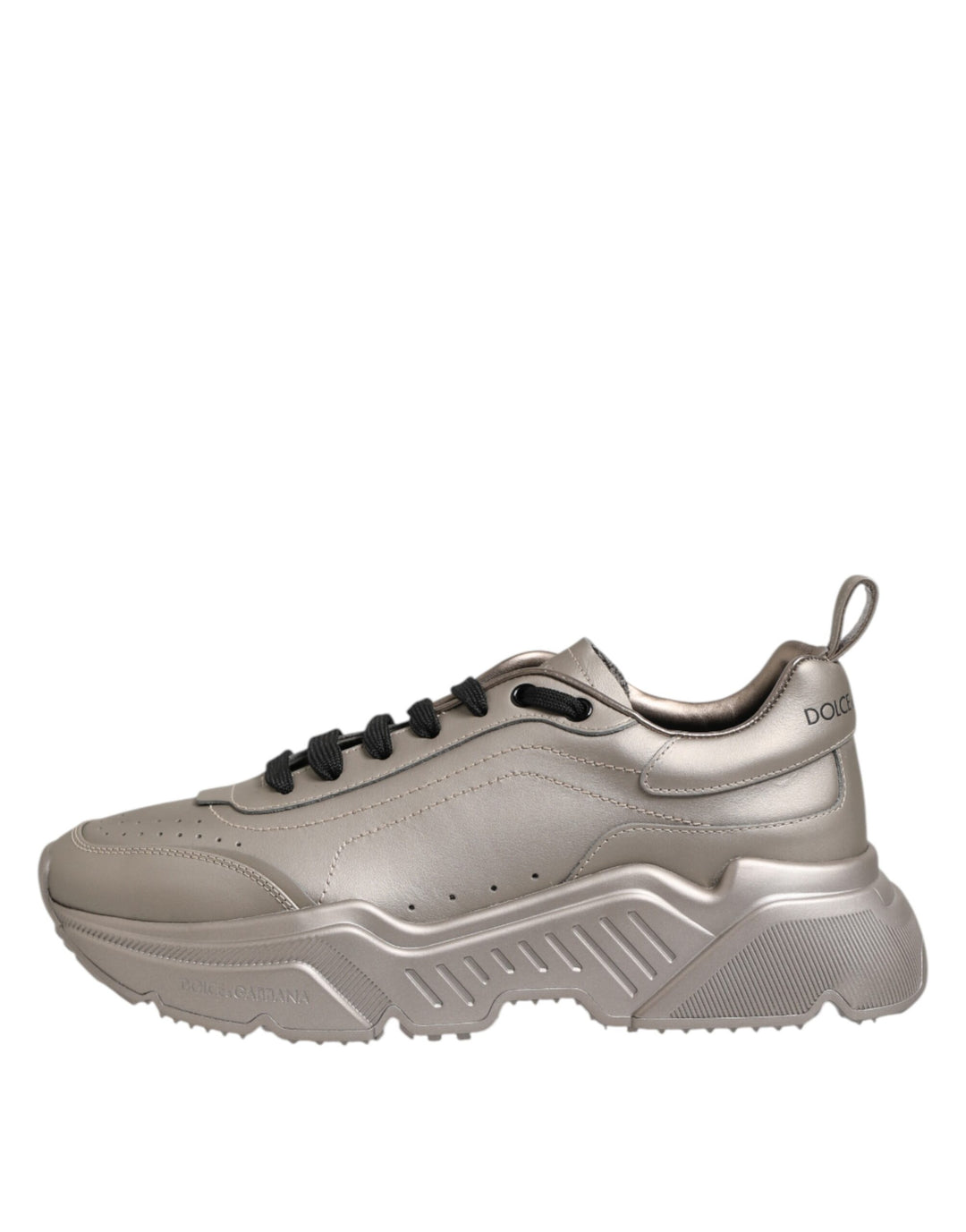 Dolce &amp; Gabbana Silver DAYMASTER Leather Men Sneakers Shoes by Dolce &amp; Gabbana outlet now on sale