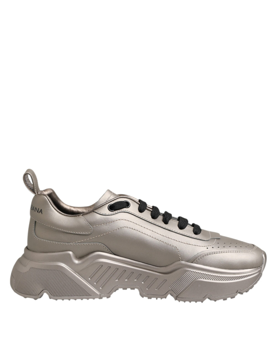 Dolce &amp; Gabbana Silver DAYMASTER Leather Men Sneakers Shoes by Dolce &amp; Gabbana outlet now on sale