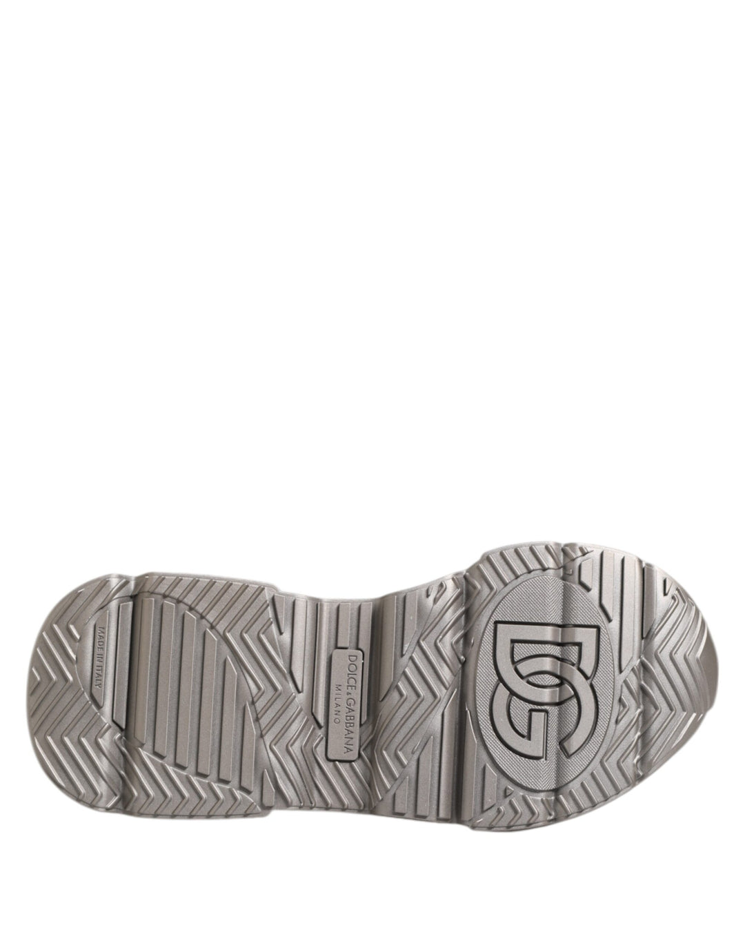 Dolce &amp; Gabbana Silver DAYMASTER Leather Men Sneakers Shoes by Dolce &amp; Gabbana outlet now on sale