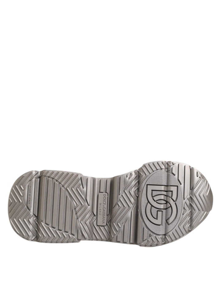 Dolce &amp; Gabbana Silver DAYMASTER Leather Men Sneakers Shoes by Dolce &amp; Gabbana outlet now on sale