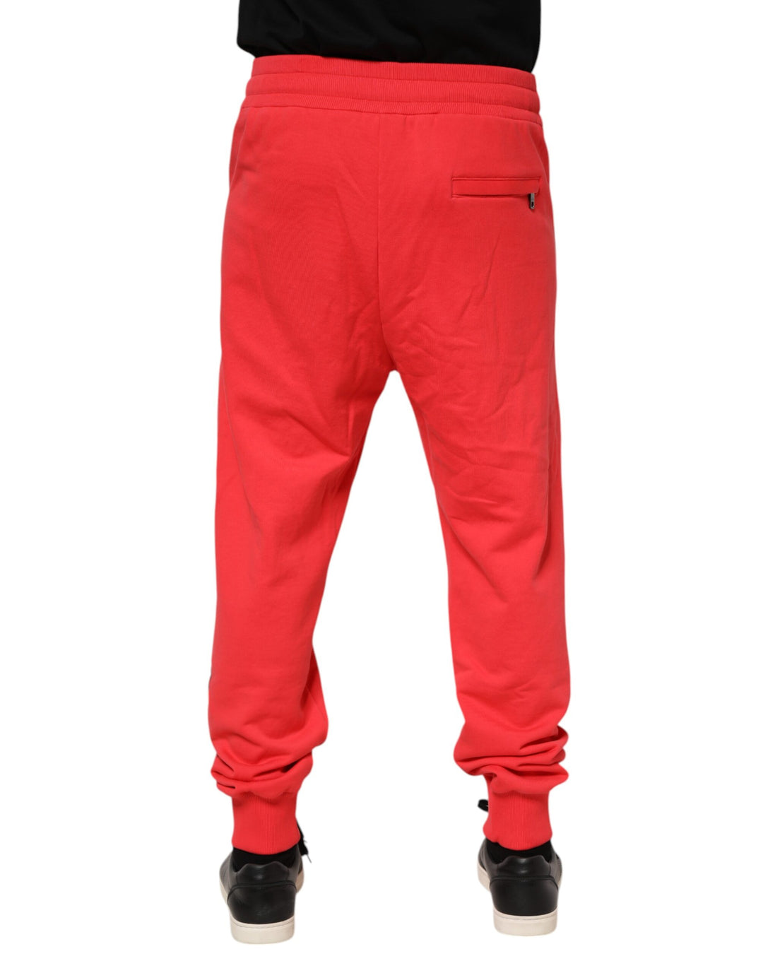 Dolce &amp; Gabbana Sample Sale Dolce &amp; Gabbana Red Cotton Men Jogger Sweatpants Pants - | Designer outlet