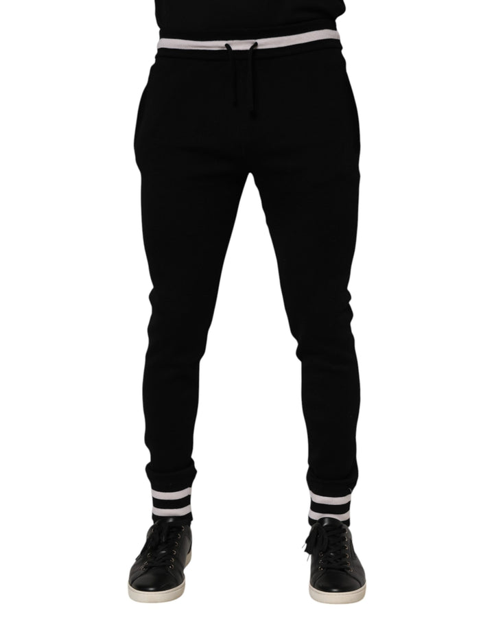 Dolce &amp; Gabbana Sample Sale Dolce &amp; Gabbana Black Cotton Men Jogger Sweatpants Pants - | Designer outlet