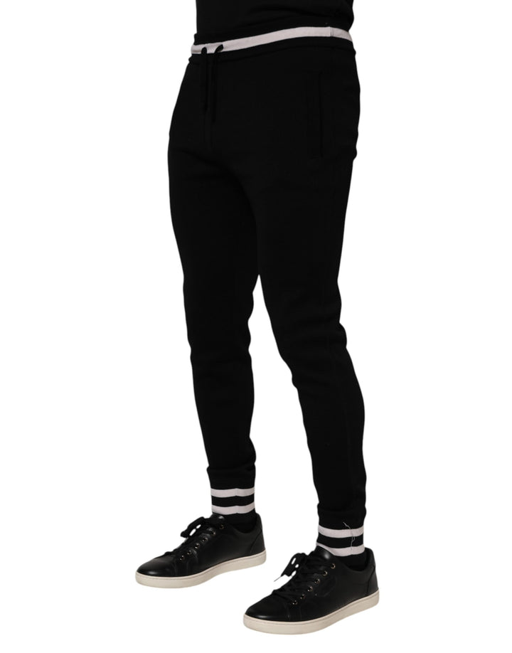 Dolce &amp; Gabbana Sample Sale Dolce &amp; Gabbana Black Cotton Men Jogger Sweatpants Pants - | Designer outlet