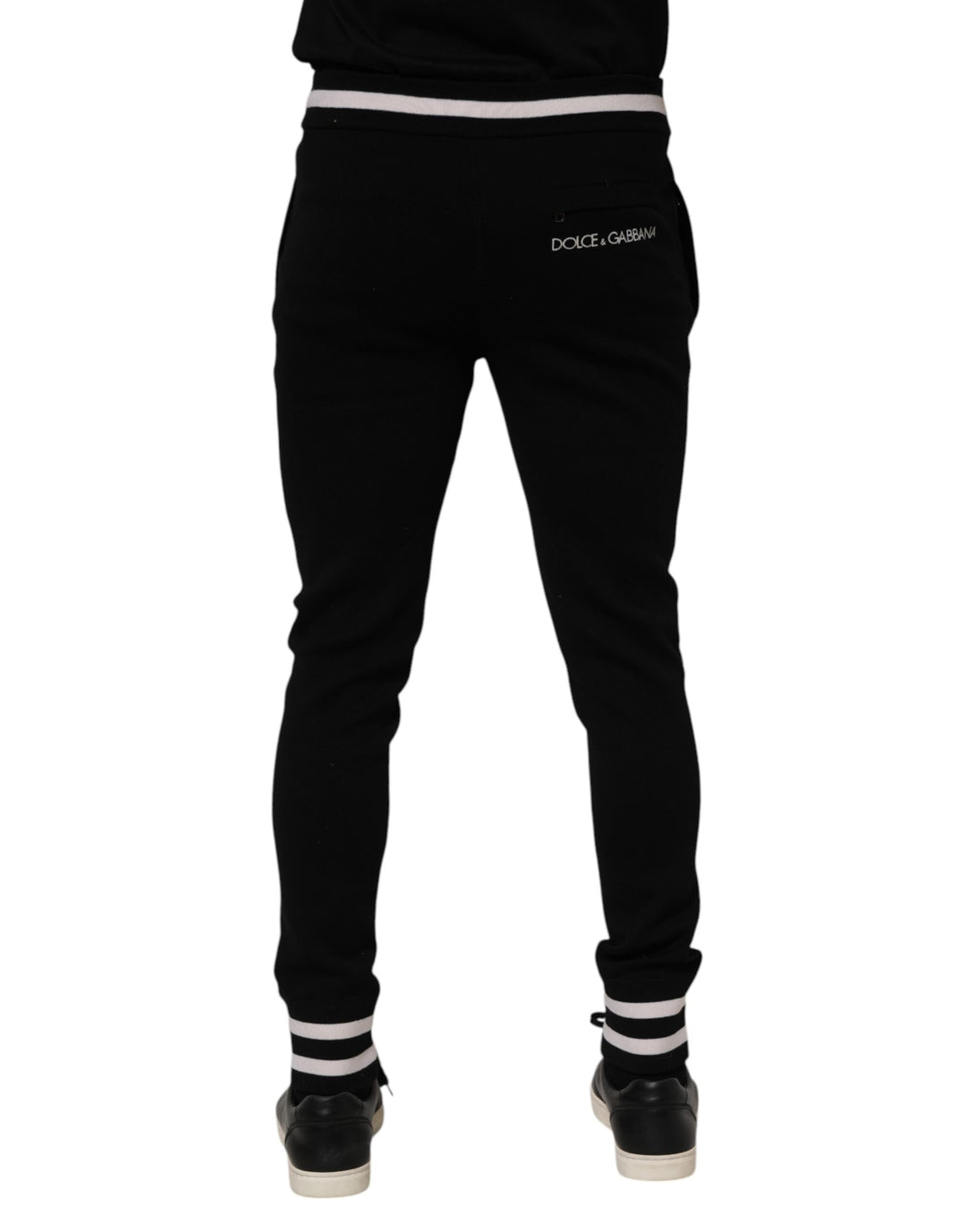 Dolce &amp; Gabbana Sample Sale Dolce &amp; Gabbana Black Cotton Men Jogger Sweatpants Pants - | Designer outlet