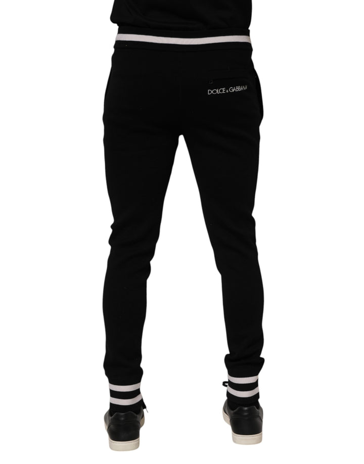 Dolce &amp; Gabbana Sample Sale Dolce &amp; Gabbana Black Cotton Men Jogger Sweatpants Pants - | Designer outlet