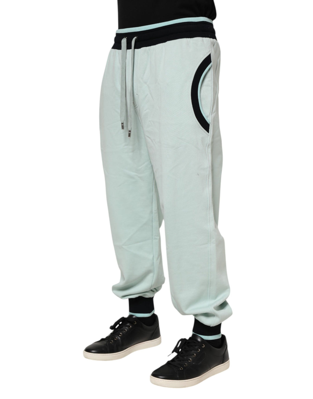 Dolce &amp; Gabbana Sample Sale Dolce &amp; Gabbana Light Green Cotton Men Jogger Sweatpants Pants - | Designer outlet