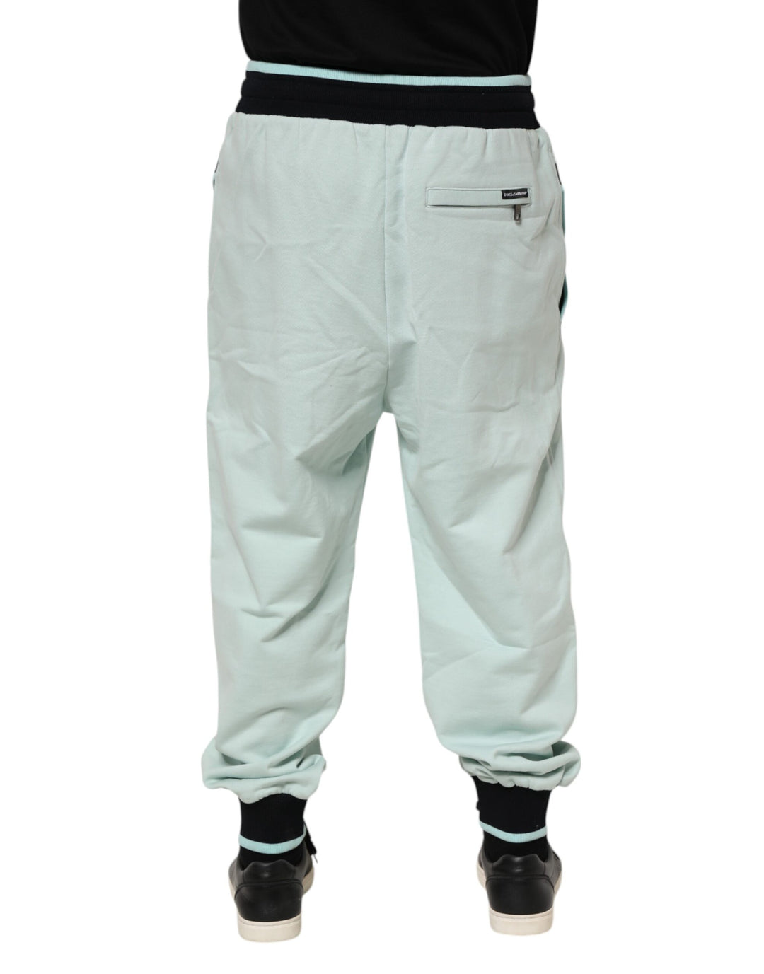 Dolce &amp; Gabbana Sample Sale Dolce &amp; Gabbana Light Green Cotton Men Jogger Sweatpants Pants - | Designer outlet