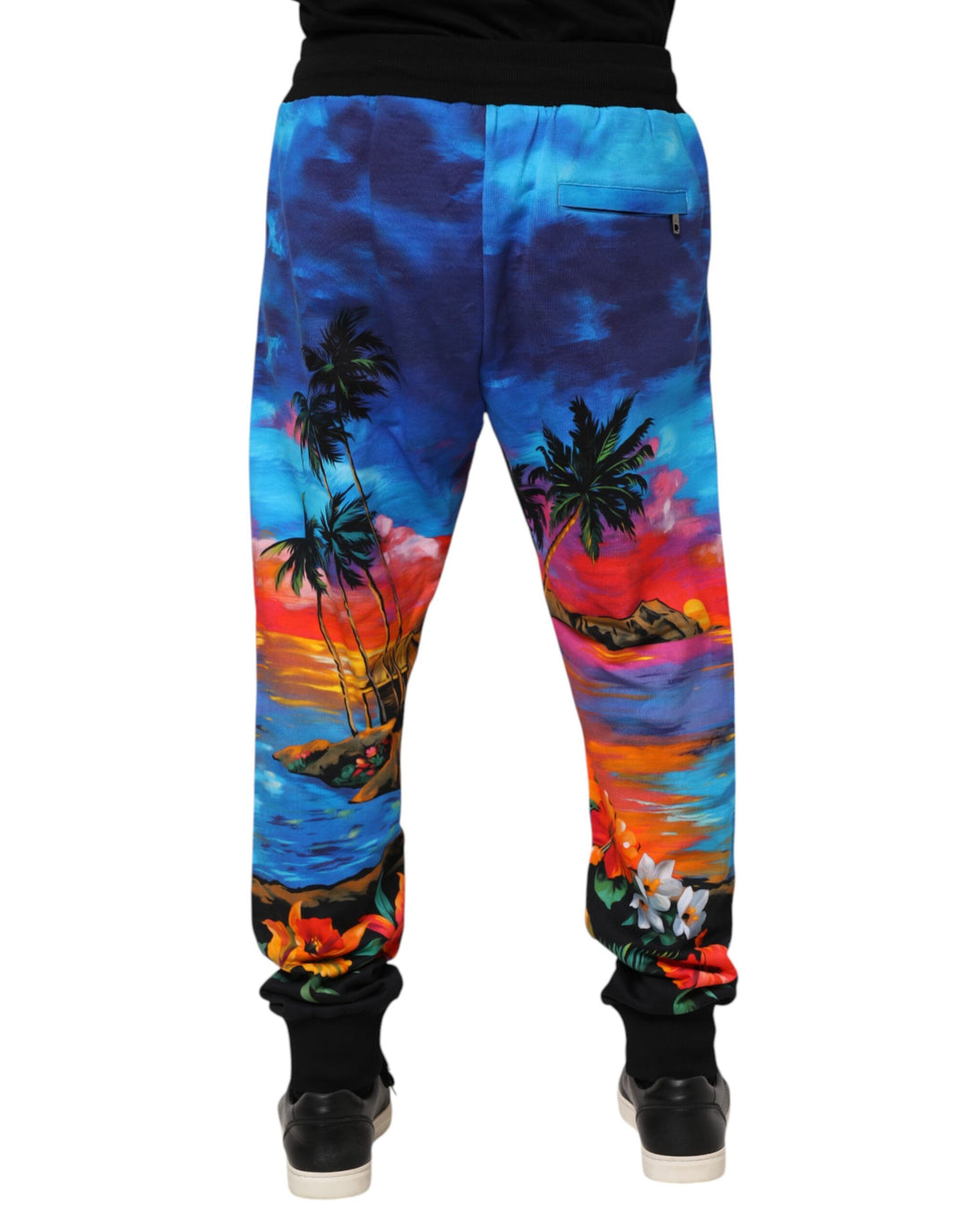 Dolce &amp; Gabbana Sample Sale Dolce &amp; Gabbana Blue Hawaiian Print Jogger Sweatpants Pants - | Designer outlet