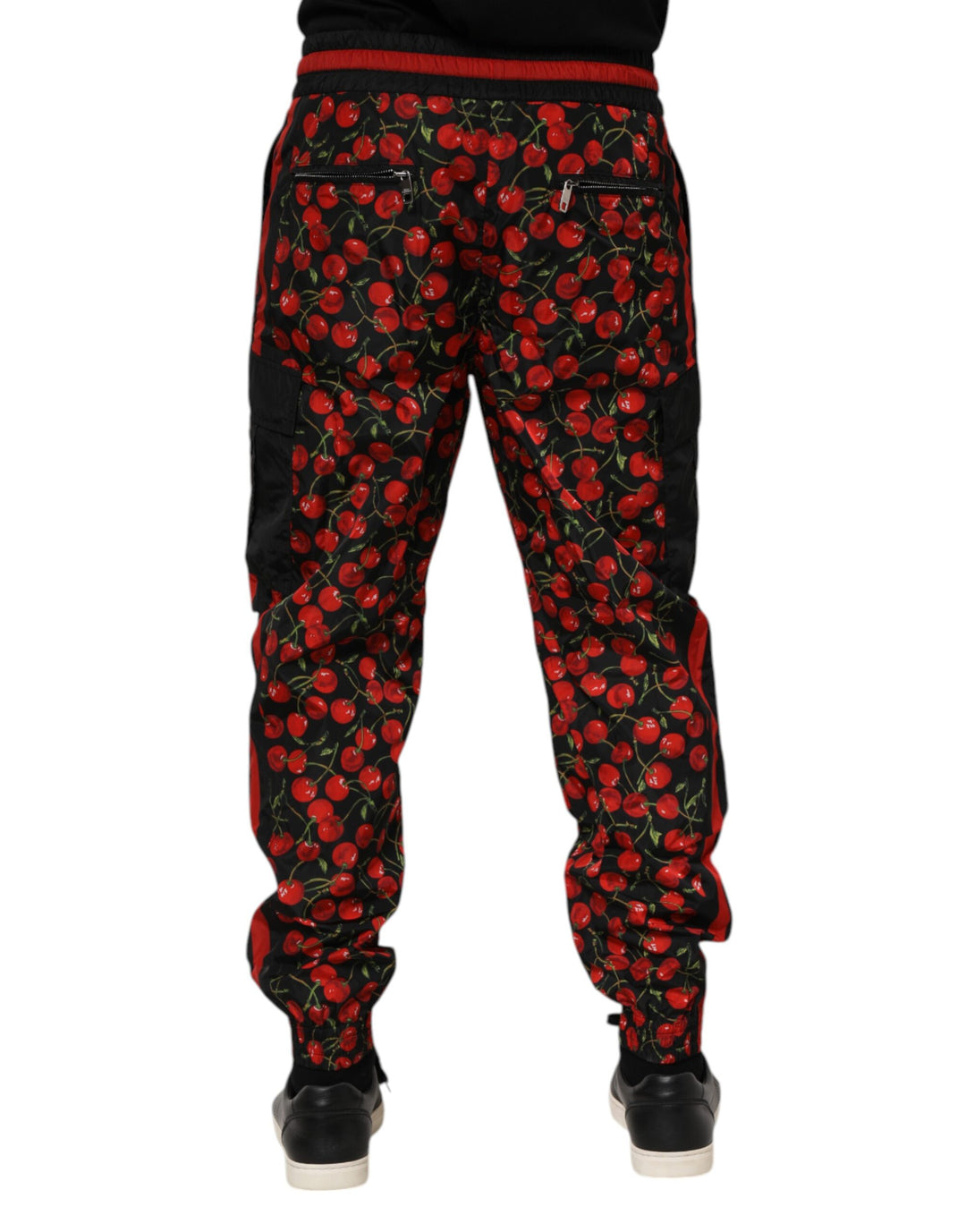 Dolce &amp; Gabbana Sample Sale Dolce &amp; Gabbana Black Red Cherry Print Men Sweatpants Pants - | Designer outlet