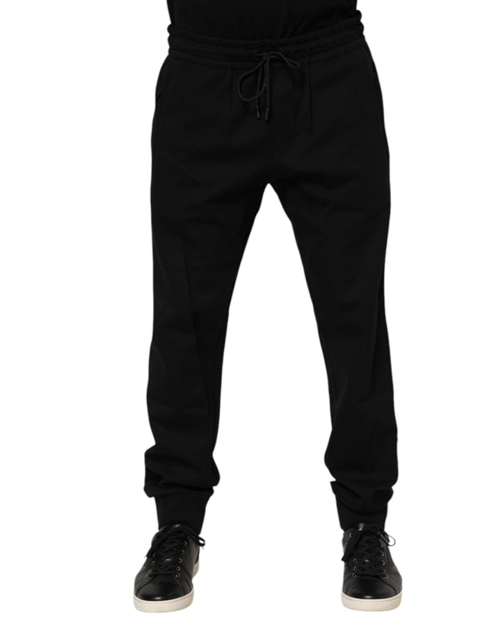 Dolce &amp; Gabbana Black Cotton Men Jogger Sweatpants Pants by Dolce &amp; Gabbana outlet now on sale