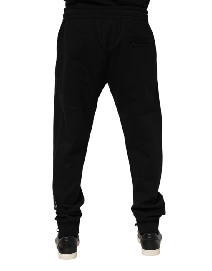 Dolce &amp; Gabbana Black Cotton Men Jogger Sweatpants Pants by Dolce &amp; Gabbana outlet now on sale