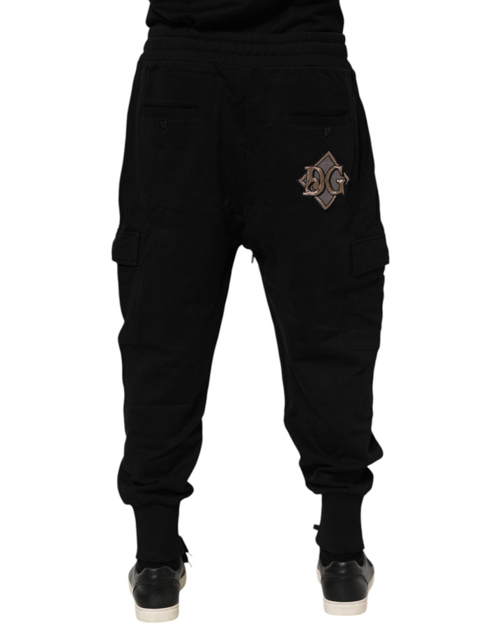 Dolce &amp; Gabbana Black Cotton Logo Jogger Sweatpants Pants by Dolce &amp; Gabbana outlet now on sale