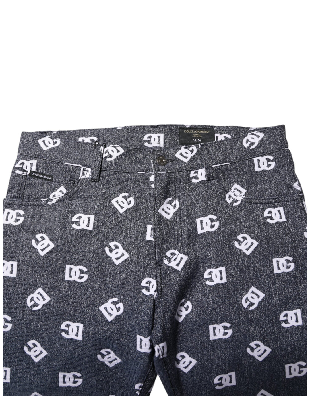 Dolce &amp; Gabbana Dark Gray Logo Cotton Skinny Slim Denim Jeans by Dolce &amp; Gabbana outlet now on sale