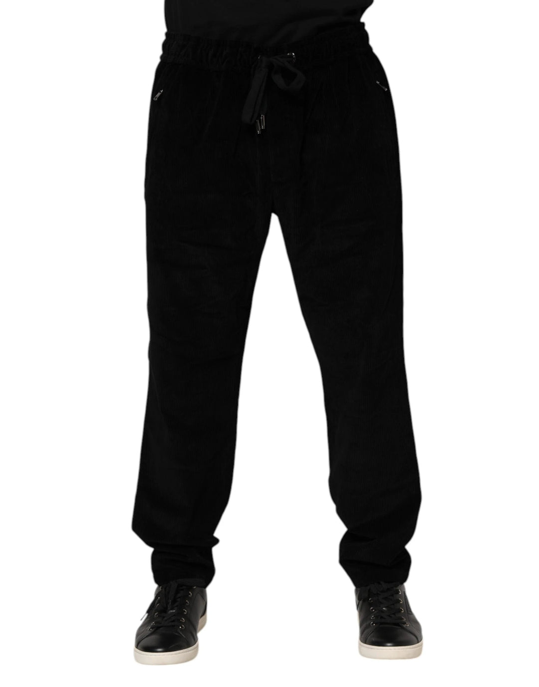 Dolce & Gabbana Sample Sale Dolce & Gabbana Black Cotton Men Jogger Sweatpants Pants - | Designer outlet