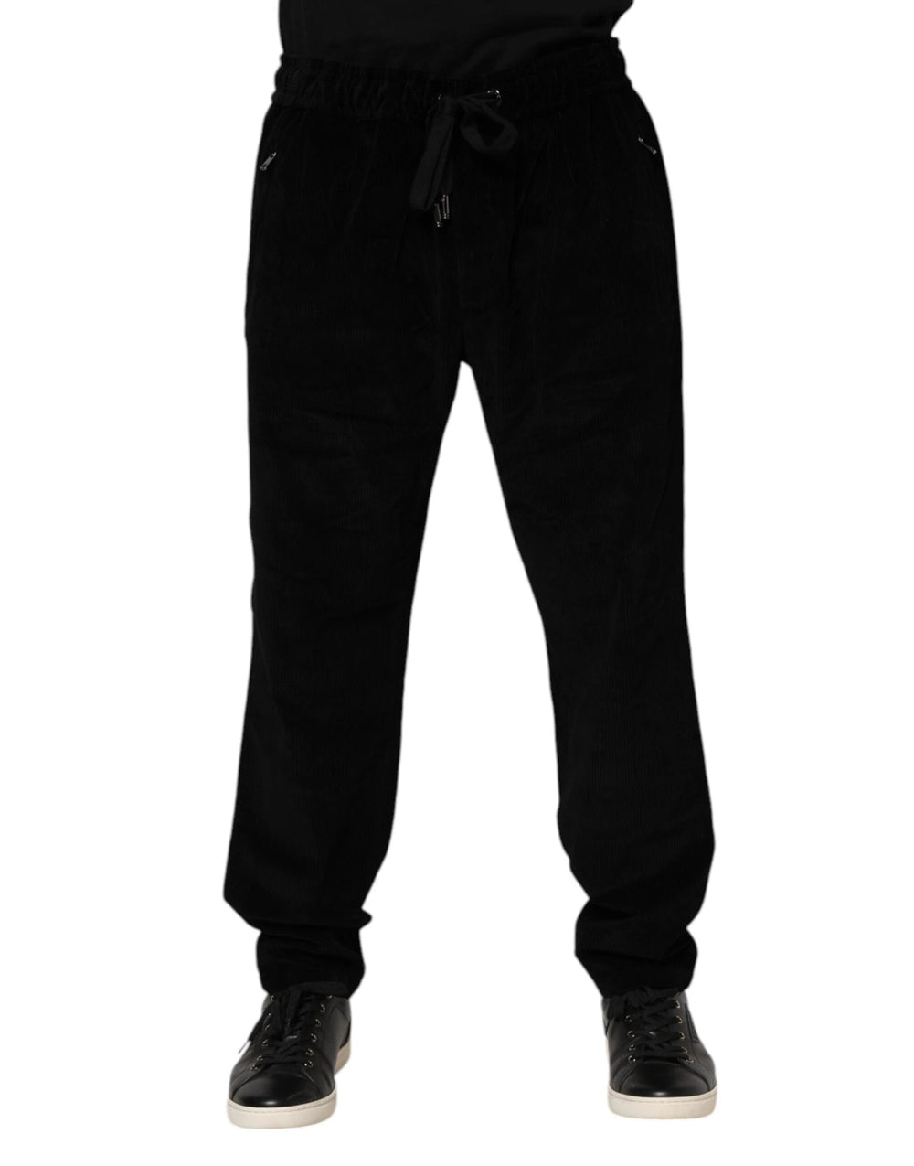 Dolce & Gabbana Sample Sale Dolce & Gabbana Black Cotton Men Jogger Sweatpants Pants - | Designer outlet